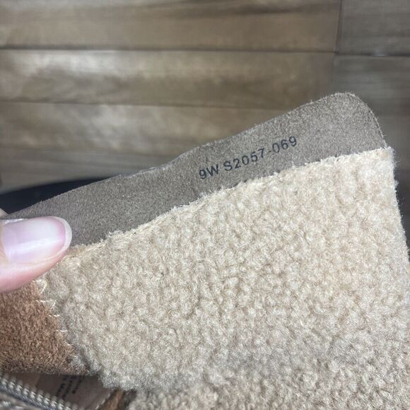 Softwalk Rayne Boots Womens Sz 9 Brown Leather Casual Mid Buckle Bootie Sherpa - Picture 10 of 10